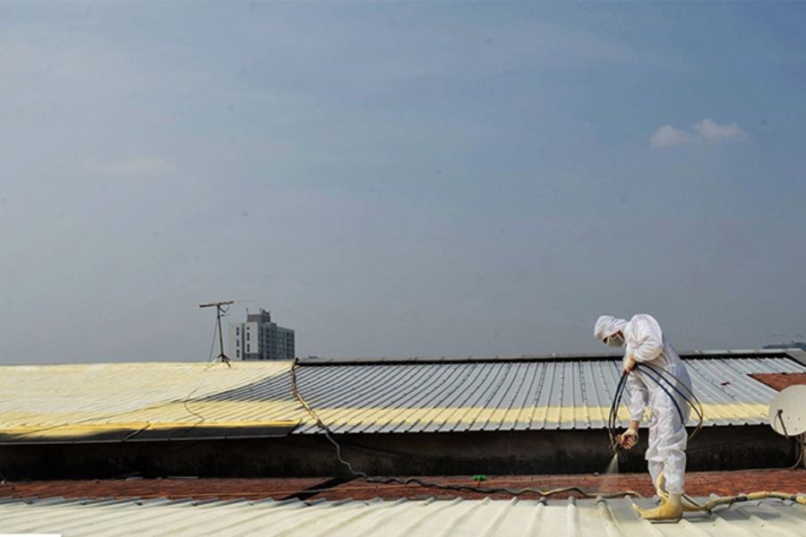ECOFOAM - Đơn vị thi công phun Foam chống nóng mái tôn Bình Dương tốt nhất hiện nay